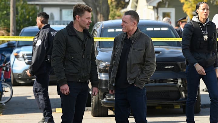 CHICAGO P.D. -- "Zoe" Episode 12010 -- Pictured: (l-r) Patrick John Flueger as Officer Adam Ruzek, Jason Beghe as Sgt. Hank Voight -- (Photo by: Lori Allen/NBC)