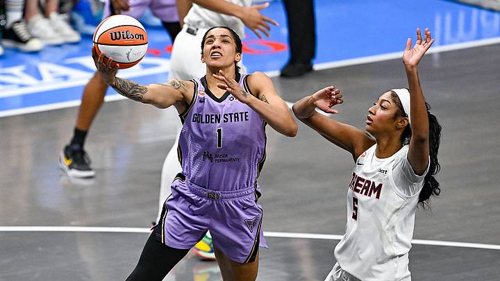 Gabby Williams (left) had a team-high 17 points in the Valkyries’ Game 4 win over Atlanta. Gabby Williams (left) had a team-high 17 points in the Valkyries’ Game 4 win over Atlanta.