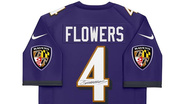 Zay Flowers' Baltimore Ravens Autographed Jersey. Zay Flowers' Baltimore Ravens Autographed Jersey.