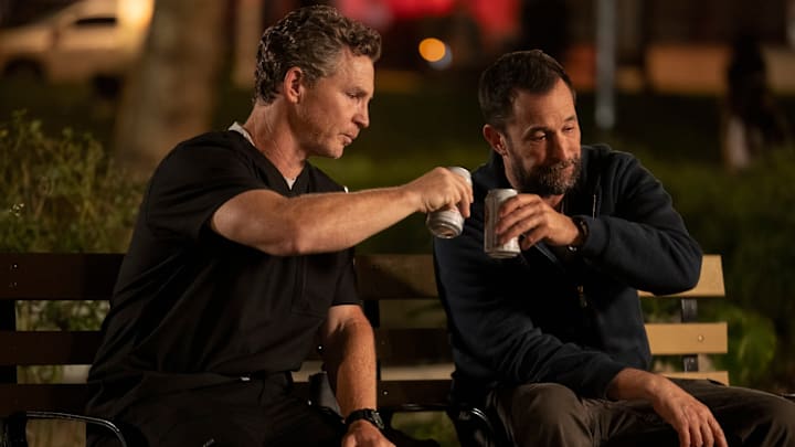 Noah Wyle and Shawn Hatosy in The Pitt on Max