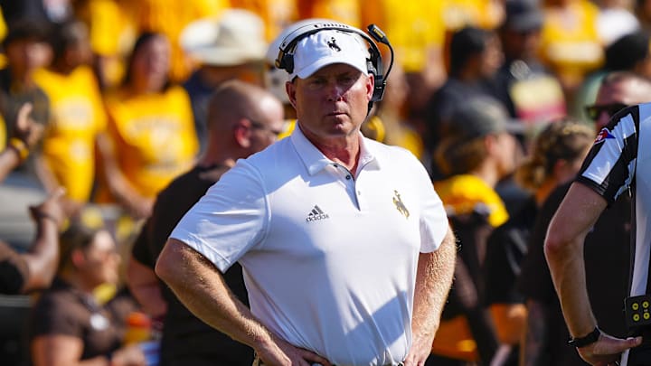 Wyoming Cowboys head coach Jay Sawvel. Wyoming Cowboys head coach Jay Sawvel.