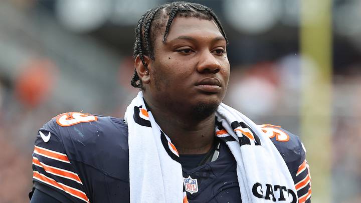 Chicago Bears defensive tackle Gervon Dexter Sr. (99) during the first half at Soldier Field. Mandatory Credit: Mike Dinovo-Imagn Images Chicago Bears defensive tackle Gervon Dexter Sr. (99) during the first half at Soldier Field. Mandatory Credit: Mike Dinovo-Imagn Images