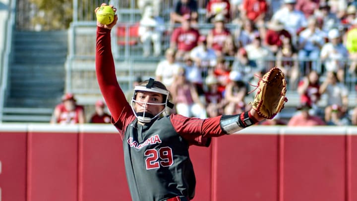 Oklahoma pitcher Sydney Berzon at Love's Field.