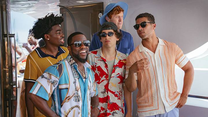 72 HOURS. (L to R) Kam Patterson as Freshman, Kevin Hart as Joe, Marcello Hernandez as Nick, Ben Marshall as Hunter and Mason Gooding as Mason in 72 Hours