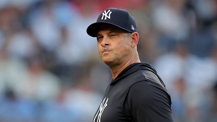 Jun 29, 2026; Bronx, New York, USA; New York Yankees manager Aaron Boone (17) reacts after making a pitching change during the second inning against the Detroit Tigers at Yankee Stadium. Mandatory Credit: Brad Penner-Imagn Images Jun 29, 2026; Bronx, New York, USA; New York Yankees manager Aaron Boone (17) reacts after making a pitching change during the second inning against the Detroit Tigers at Yankee Stadium. Mandatory Credit: Brad Penner-Imagn Images