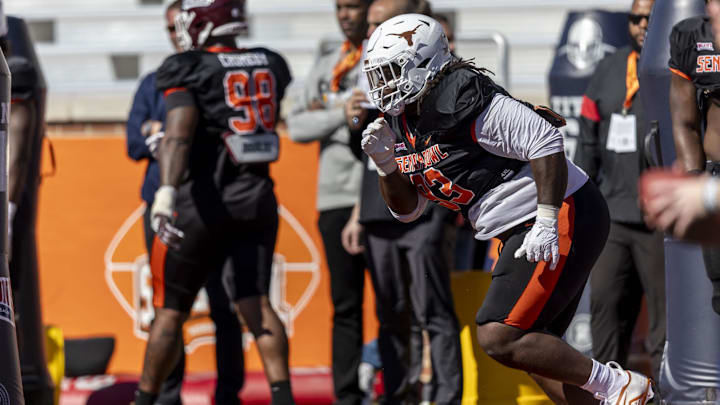 Jan 31, 2024; Mobile, AL, USA; American defensive lineman T'Vondre Sweat of Texas (93).