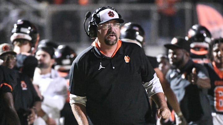 Cocoa football head coach Ryan Schneider watches the action during the game against Booker in the FHSAA football Class 2S state semifinal Friday, December 1, 2023. Craig Bailey/FLORIDA TODAY via USA TODAY NETWORK Cocoa football head coach Ryan Schneider watches the action during the game against Booker in the FHSAA football Class 2S state semifinal Friday, December 1, 2023. Craig Bailey/FLORIDA TODAY via USA TODAY NETWORK