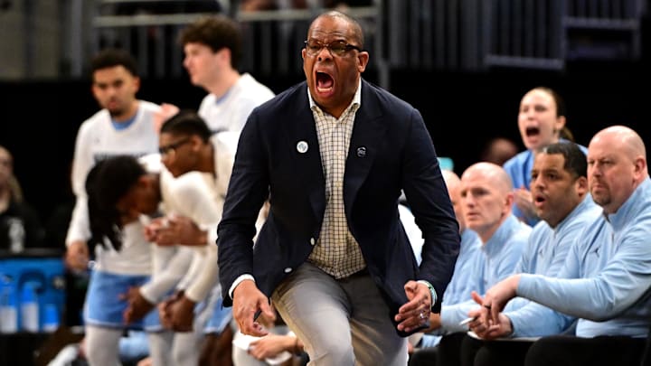 North Carolina Tar Heels head coach Hubert Davis