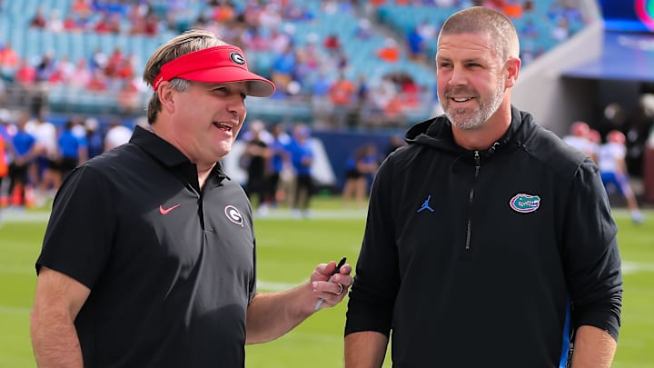 Kirby Smart, Georgia Bulldogs, Billy Napier, Florida Gators. [Doug Engle/Gainesville Sun]