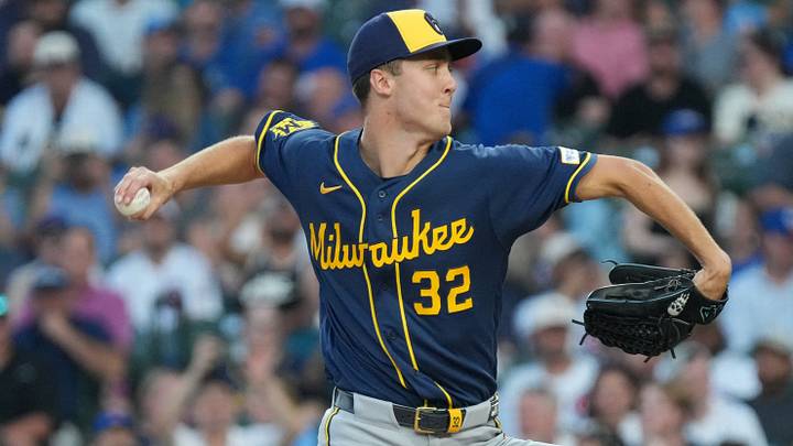 Sep 2, 2026; Chicago, Illinois, USA; Milwaukee Brewers pitcher Jacob Misiorowski (32) throws the ball against the Chicago Cubs during the first inning at Wrigley Field. Mandatory Credit: David Banks-Imagn Images Sep 2, 2026; Chicago, Illinois, USA; Milwaukee Brewers pitcher Jacob Misiorowski (32) throws the ball against the Chicago Cubs during the first inning at Wrigley Field. Mandatory Credit: David Banks-Imagn Images