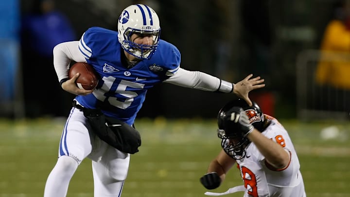 Max Hall in the Las Vegas Bowl