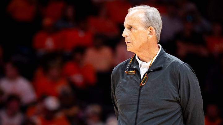 Tennessee basketball coach Rick Barnes during an open scrimmage held at Thompson-Boling Arena at Food City Center on Oct. 3, 2026.