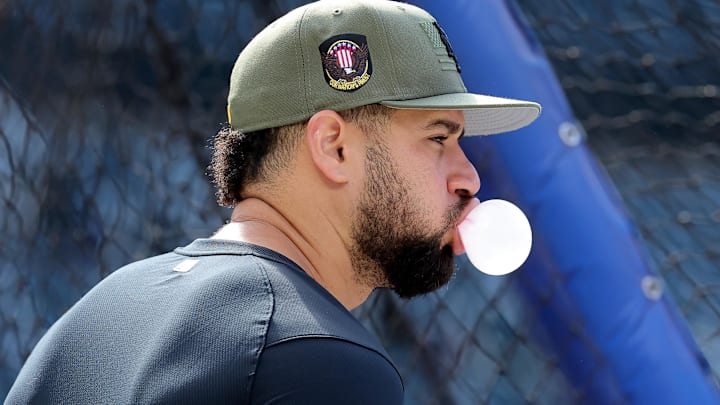 May 19, 2023; New York City, New York, USA; New York Mets catcher Gary Sanchez (33) during batting