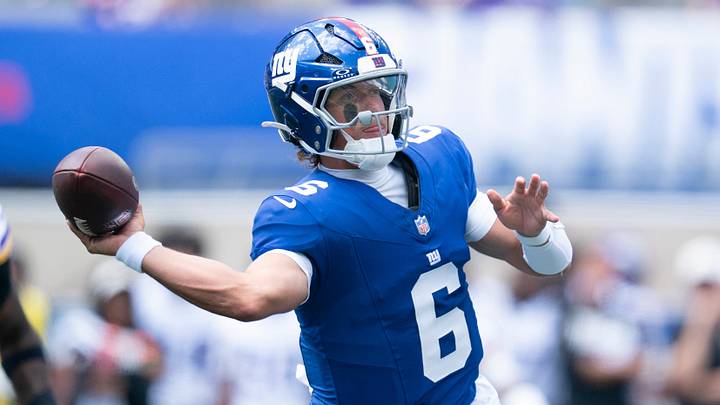 Jaxson Dart took a series of big hits during his rookie season and another one last week in the preseason. Jaxson Dart took a series of big hits during his rookie season and another one last week in the preseason.