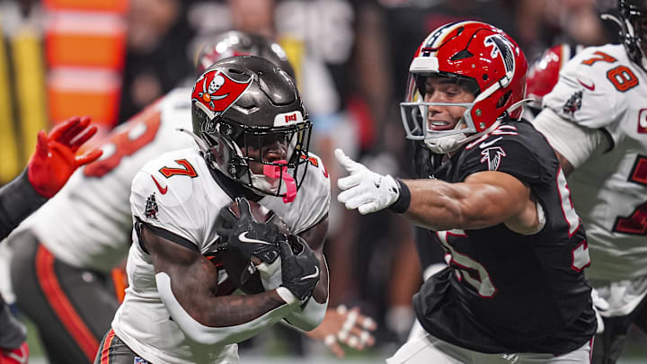Tampa Bay Buccaneers running back Bucky Irving was questionable for the Atlanta Falcons game on Wednesday's injury report. Tampa Bay Buccaneers running back Bucky Irving was questionable for the Atlanta Falcons game on Wednesday's injury report.