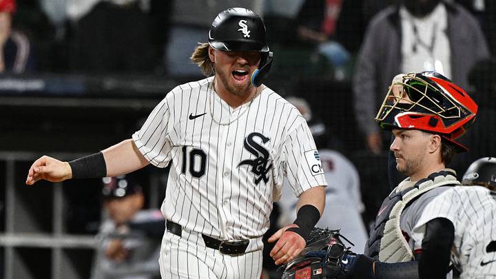 Oct 8, 2026; Chicago, Illinois, USA; Chicago White Sox second baseman Chase Meidroth (10) celebrates after scoring during the fifth inning against the Cleveland Guardians in game four of the ALDS for the 2026 MLB Playoffs at Rate Field. Mandatory Credit: Matt Marton-Imagn Images Oct 8, 2026; Chicago, Illinois, USA; Chicago White Sox second baseman Chase Meidroth (10) celebrates after scoring during the fifth inning against the Cleveland Guardians in game four of the ALDS for the 2026 MLB Playoffs at Rate Field. Mandatory Credit: Matt Marton-Imagn Images