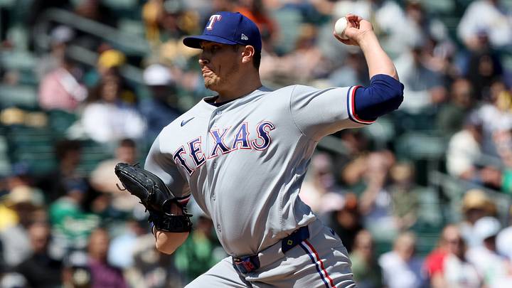 Texas Rangers pitcher Robert Garcia . Credit: Dennis Lee-Imagn Images