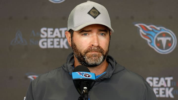 Head coach Brian Callahan at Tennessee Titans OTA workouts