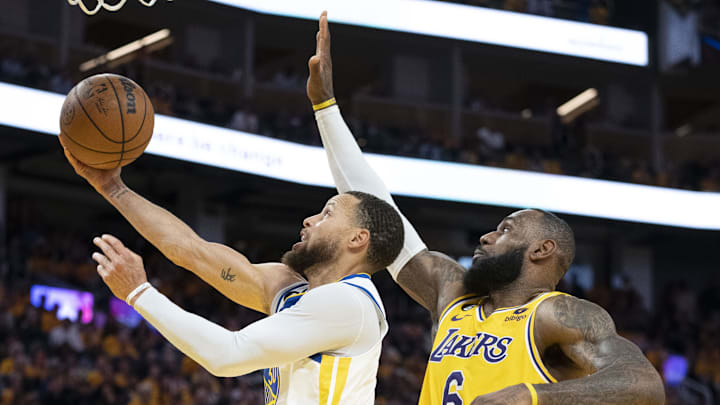 May 10, 2023; San Francisco, California, USA; Golden State Warriors guard Stephen Curry (30) shoots