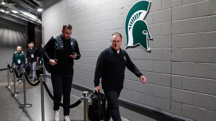 Michigan State head coach Tom Izzo arrives before NCAA tournament West Region first round against Michigan State head coach Tom Izzo arrives before NCAA tournament West Region first round against