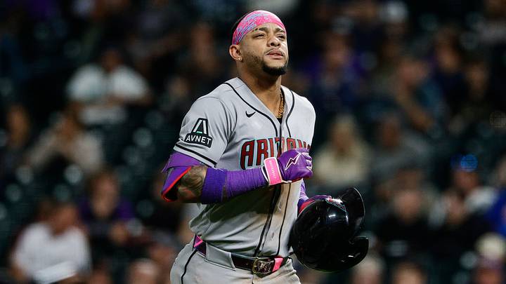 Sep 22, 2026; Denver, Colorado, USA; Arizona Diamondbacks designated hitter Ketel Marte (4) runs to the dugout after a pop fly out in the sixth inning against the Colorado Rockies at Coors Field. Mandatory Credit: Isaiah J. Downing-Imagn Images Sep 22, 2026; Denver, Colorado, USA; Arizona Diamondbacks designated hitter Ketel Marte (4) runs to the dugout after a pop fly out in the sixth inning against the Colorado Rockies at Coors Field. Mandatory Credit: Isaiah J. Downing-Imagn Images