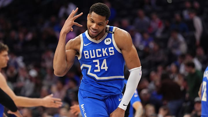 Milwaukee Bucks forward Giannis Antetokounmpo on Apr 3, 2025.