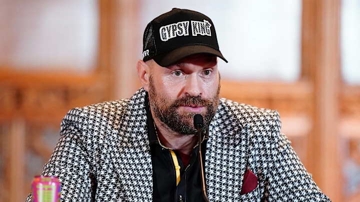 Tyson Fury during a press conference on October 23, 2024.