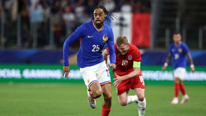 Bradley Barcola, lors de sa première sélection face au Luxembourg 