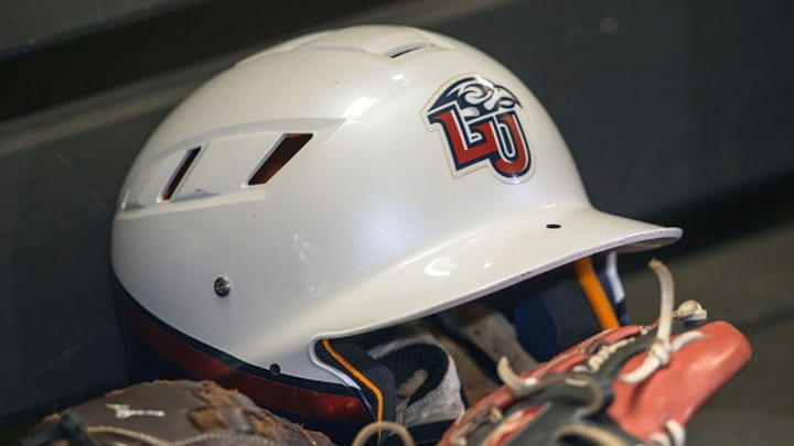 Liberty Flames baseball helmet