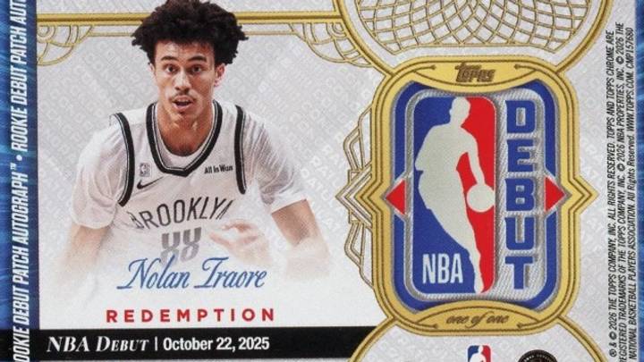 Nolan Traore becomes the firs NBA player to have a NBA Debut Patch auto sell.