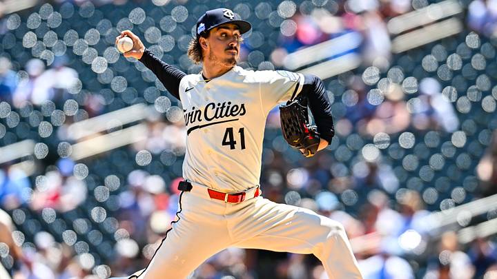 Minnesota Twins pitcher Joe Ryan (41) throws a pitch against the Kansas City Royals during the first inning at Target Field. Minnesota Twins pitcher Joe Ryan (41) throws a pitch against the Kansas City Royals during the first inning at Target Field.