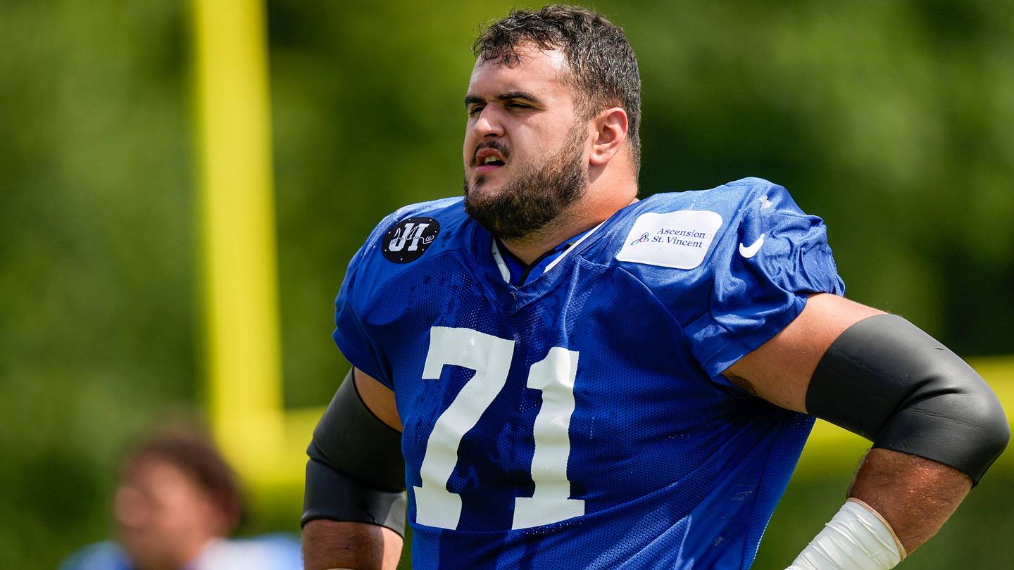 Matt Goncalves Bulks Up in Pursuit of Retaining Starting Role on Colts OL