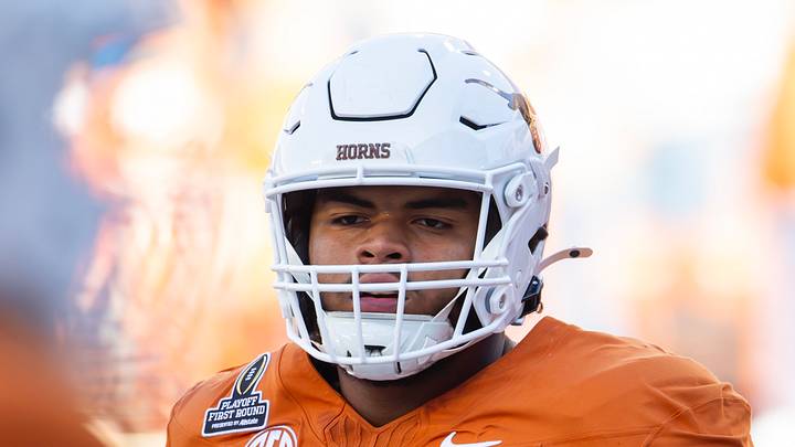 Texas Longhorns offensive lineman Trevor Goosby against the Clemson Tigers during the CFP National playoff first round at Darrell K Royal-Texas Memorial Stadium. Texas Longhorns offensive lineman Trevor Goosby against the Clemson Tigers during the CFP National playoff first round at Darrell K Royal-Texas Memorial Stadium.