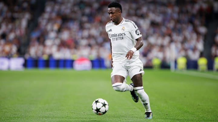 Vinicius jr of Real Madrid  in action during the UEFA