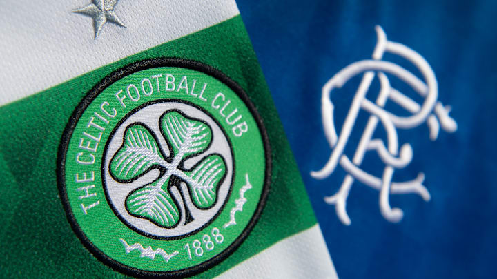 The Glasgow Celtic FC and the Glasgow Rangers FC Club Badges