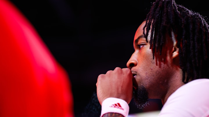 NC State basketball guard Jayden Taylor NC State basketball guard Jayden Taylor