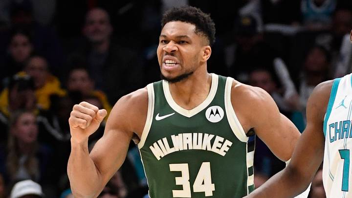 Giannis Antetokounmpo celebrating a basket, not his No. 1 ranking Giannis Antetokounmpo celebrating a basket, not his No. 1 ranking