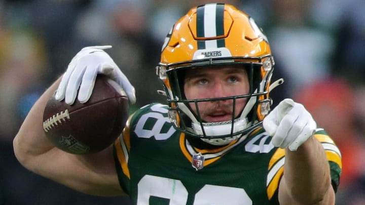Green Bay Packers tight end Luke Musgrave (88) against the Chicago Bears on Sunday, December 7, 2025, at Lambeau Field in Green Bay, Wis. The Packers defeated the Bears 28-21.
Wm. Glasheen USA TODAY NETWORK-Wisconsin Green Bay Packers tight end Luke Musgrave (88) against the Chicago Bears on Sunday, December 7, 2025, at Lambeau Field in Green Bay, Wis. The Packers defeated the Bears 28-21.
Wm. Glasheen USA TODAY NETWORK-Wisconsin