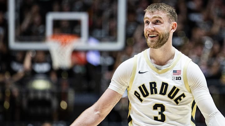Purdue Boilermakers guard Braden Smith (3) in the second half against the Evansville Purple Aces Purdue Boilermakers guard Braden Smith (3) in the second half against the Evansville Purple Aces