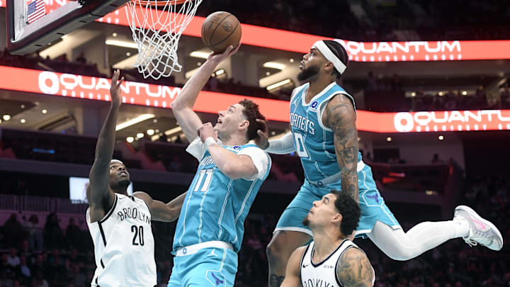 Charlotte Hornets, Ryan Kalkbrenner, Miles Bridges Charlotte Hornets, Ryan Kalkbrenner, Miles Bridges