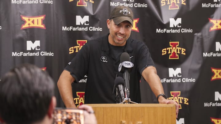 Matt Campbell talked with members of the media following Saturday's loss by Iowa State to Kansas.