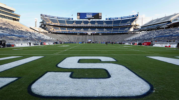 A general view of Beaver Stadium prior to the game between the Nebraska Cornhuskers and the Penn State Nittany Lions. A general view of Beaver Stadium prior to the game between the Nebraska Cornhuskers and the Penn State Nittany Lions.