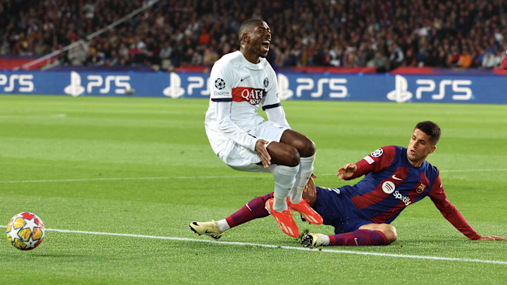 Joao Cancelo foulte Ousmane Dembele Joao Cancelo foulte Ousmane Dembele