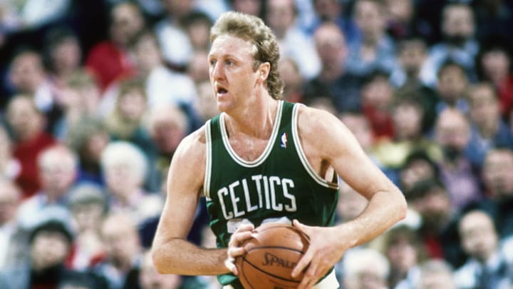 Unknown date; Portland, OR, USA: FILE PHOTO; Boston Celtics forward Larry Bird (33) in action against the Portland Trail Blazers at Memorial Coliseum. Mandatory Credit: Imagn Images