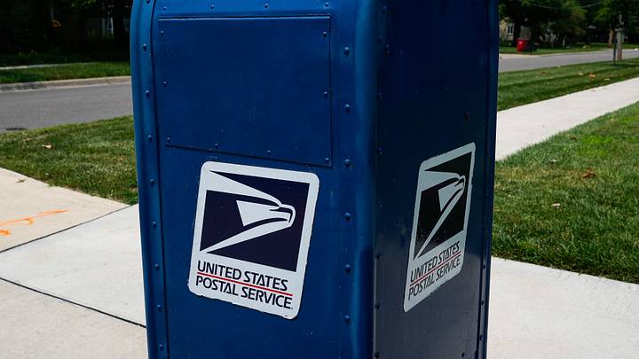 United States Postal Service collection box on July 16, 2026 in Worthington, Ohio. United States Postal Service collection box on July 16, 2026 in Worthington, Ohio.