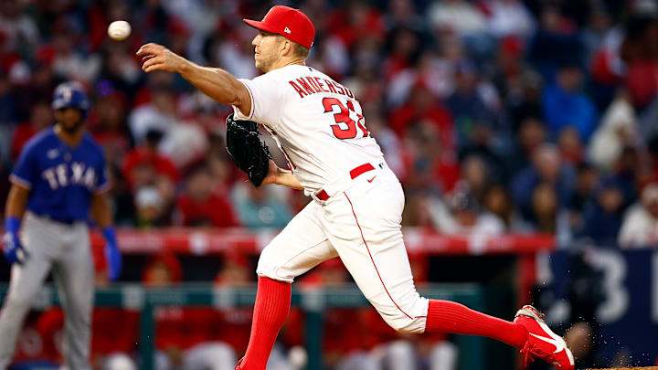 Texas Rangers v Los Angeles Angels