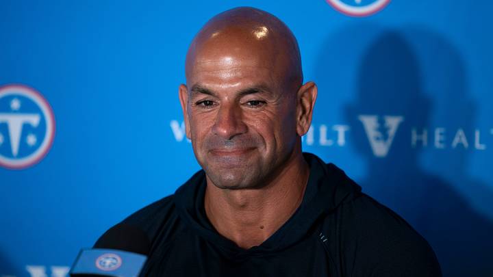 Tennessee Titans Coach Robert Saleh addresses the media the day before training camp begins at Vanderbilt Health Football Center Tuesday, July 28, 2026. Tennessee Titans Coach Robert Saleh addresses the media the day before training camp begins at Vanderbilt Health Football Center Tuesday, July 28, 2026.