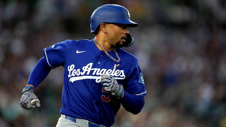 Jun 29, 2026; West Sacramento, California, USA; Los Angeles Dodgers shortstop Mookie Betts (50) runs toward first after hitting a single against the Athletics in the sixth inning at Sutter Health Park. Mandatory Credit: Cary Edmondson-Imagn Images Jun 29, 2026; West Sacramento, California, USA; Los Angeles Dodgers shortstop Mookie Betts (50) runs toward first after hitting a single against the Athletics in the sixth inning at Sutter Health Park. Mandatory Credit: Cary Edmondson-Imagn Images