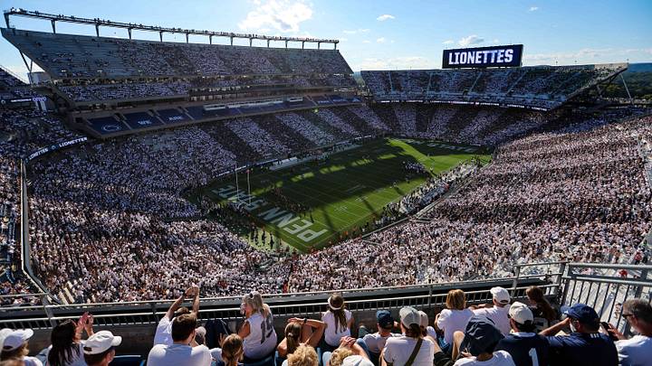 A general view of the Stripe Out inside Beaver Stadium during the game between the Marshall Thundering Herd and the Penn State Nittany Lions.
