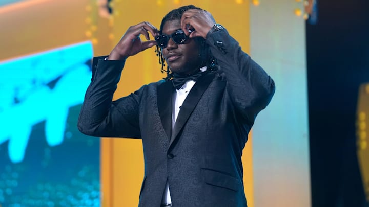 Texas Tech Red Raiders linebacker David Bailey is introduced before the 2026 NFL Draft at Acrisure Stadium.